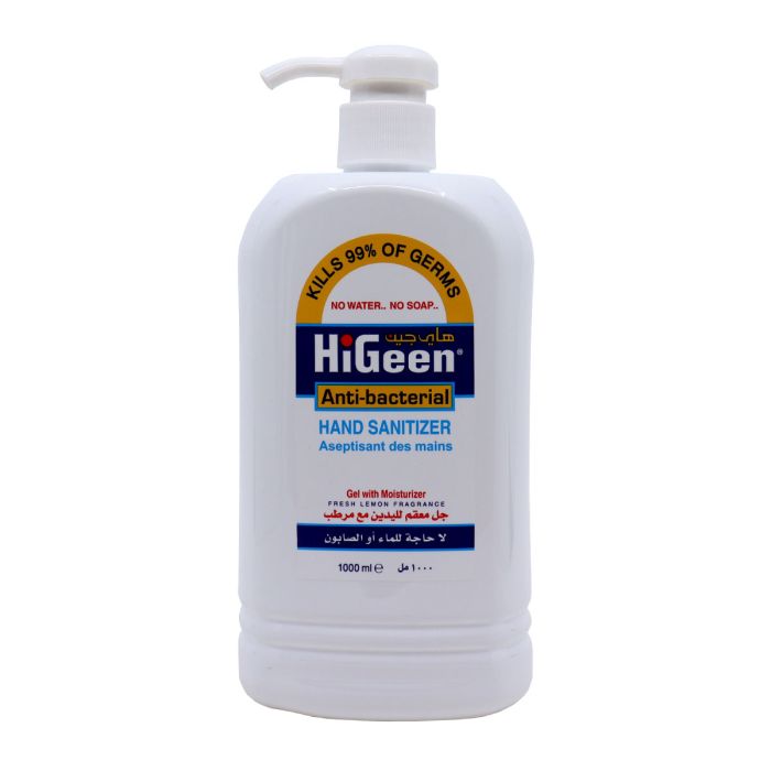 Higeen Hand Sanitizer Fresh Lemon 1000Ml | Health & Wellness | Sanitizers & Masks