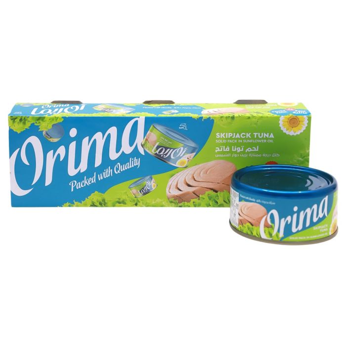 Orima Skipjack Tuna In Sunflower Oil 3x170g | Canned & Jarred Food | Canned Tuna & Seafood | Tuna