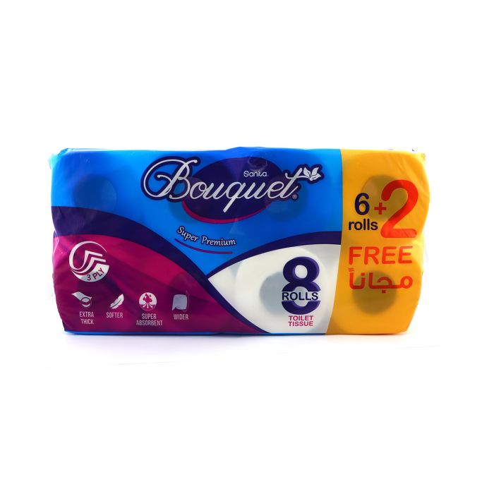 Sanita Bouquet 8 Rolls Toilet Tissue | Disposable & Storage | Tissues & Wipes