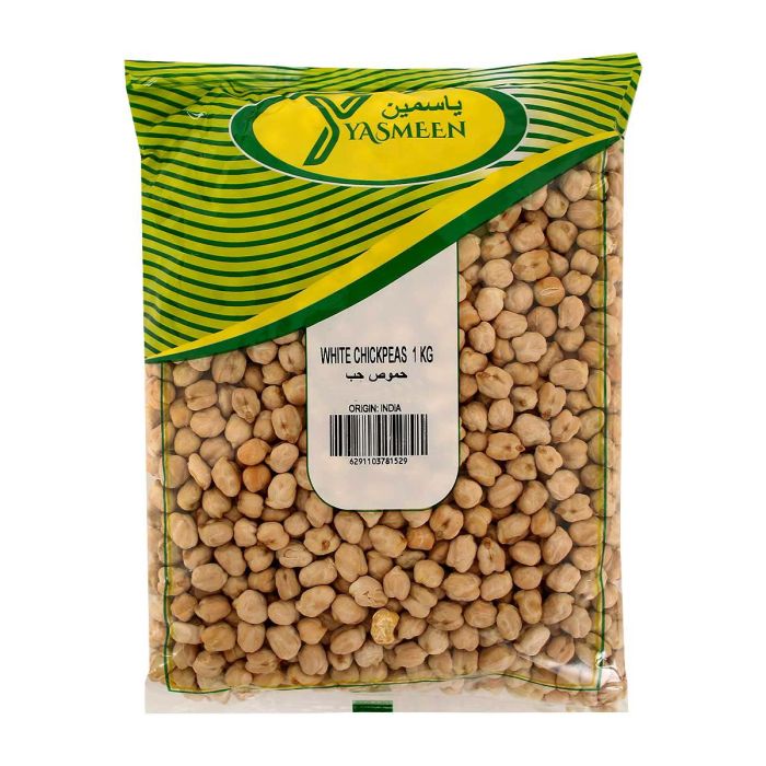 Yameen White Chickpeas 1kg | Dry Food | Pulses & Grains