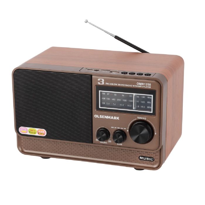 Olsenmark 3 Band Rechargeable Radio OMR1250 | Audio | Radio