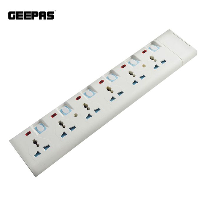 مقبس تمديد جيباس 6 منافذ 3 متر - GES4093 | المقابس والملحقات
