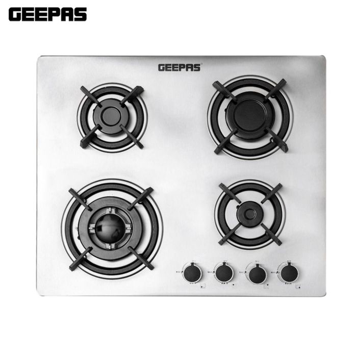 Geepas Stainless Steel Body 4 In 1 Gas Hob Burners GGC31026 | Kitchen Appliances | Cooking Hobs