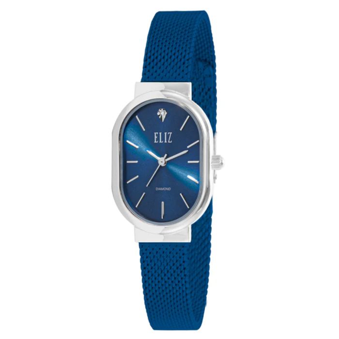 Eliz Rectangle 20mm Blue Dial Blue Stainless Steel Mesh Strap Watch For Women - ES8832L2SBB | السيدات | ساعات نسائية | ساعات نسائية رسمية