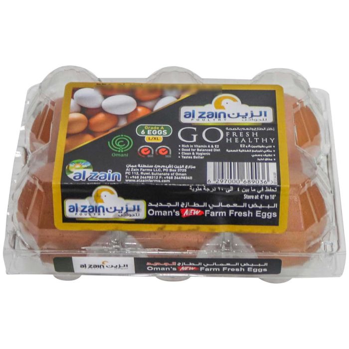 Al Zain Brown Eggs Large 6 pcs | Dairy - Egg & Cheese | Eggs | Brown Eggs