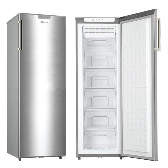Oscar Upright Freezer Net 192L Silver OUF200NFINOX | Kitchen Appliances | Refrigerators