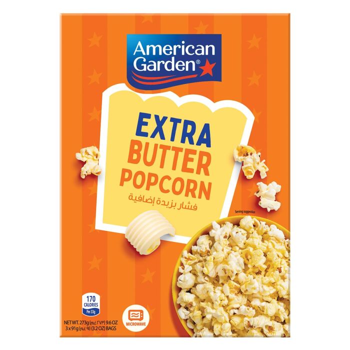 American Gar Pop.Ext But 273G | Snacks & Candy | Popcorn | Microwave Popcorn
