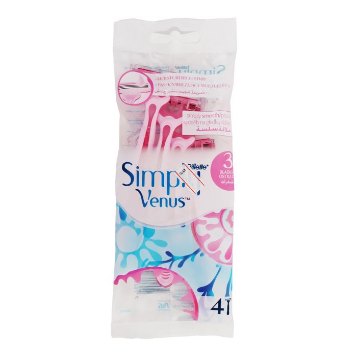 Gillette Simply Venus 3 Disposable Razors 4 Pieces | Personal Care | Shaving & Hair Removal | Womens Razors & Blades