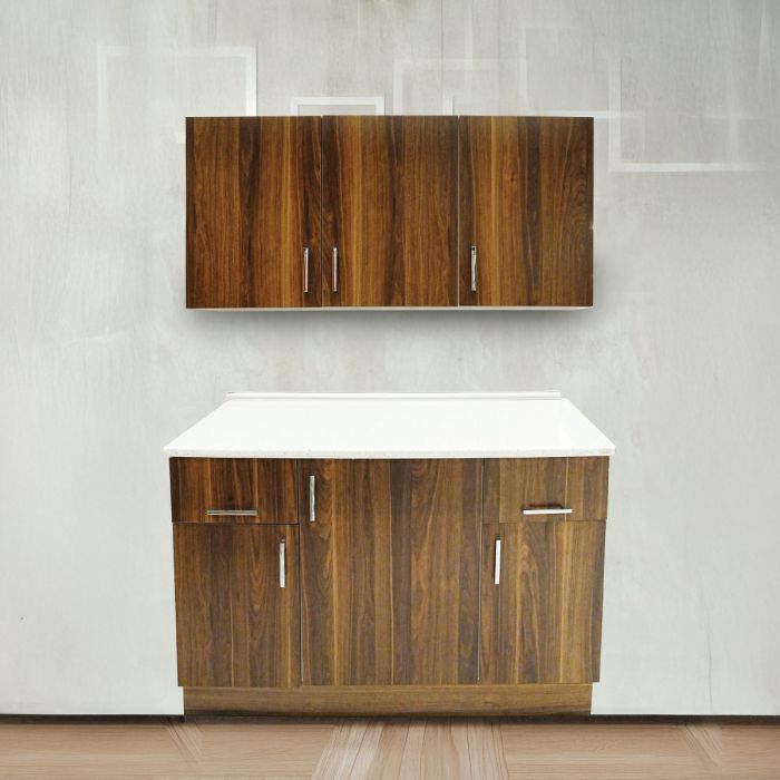 Sang Kitchen Cabinet 120x60cm - Light Brown - FLY220239 | Furniture | Kitchen & Dining Room | Display Cabinets