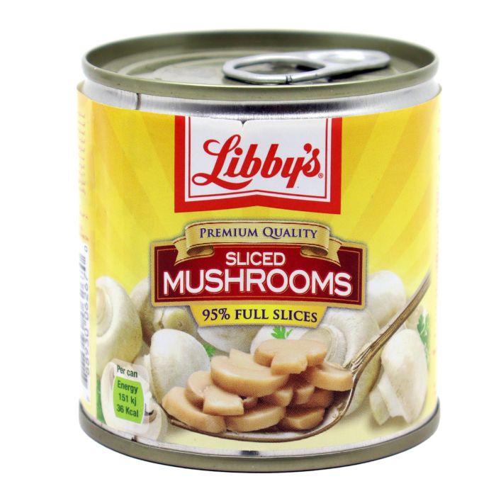 Libby's Sliced Mushrooms 184g | Canned & Jarred Food | Canned Vegetables | Canned Mushrooms