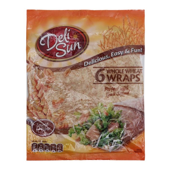 Deli Sun Wheat Grain Tortilla Wrap 6 Pieces Pack | Bakery | Flat Bread | Tortilla Wraps