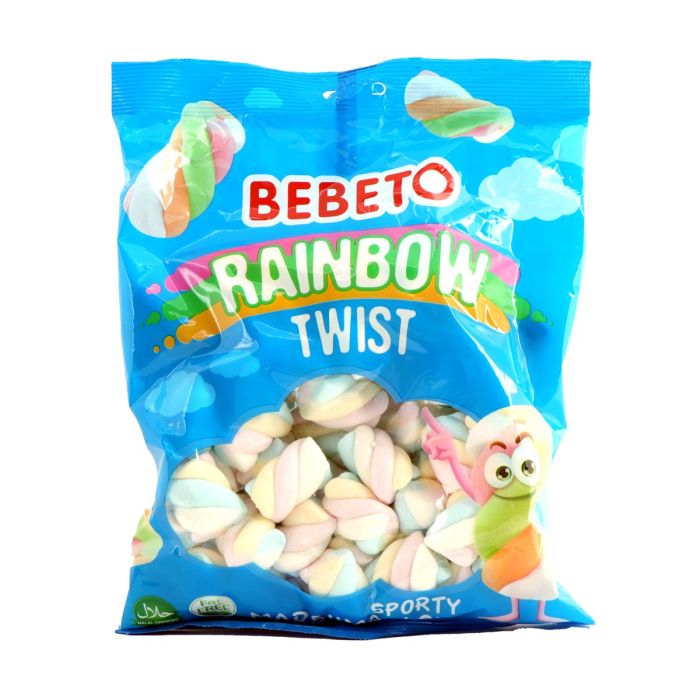 Bebeto Rainbow Twist 275g | الوجبات الخفيفة والحلوى | الحلوى والعلكة | حلوى ناعمة