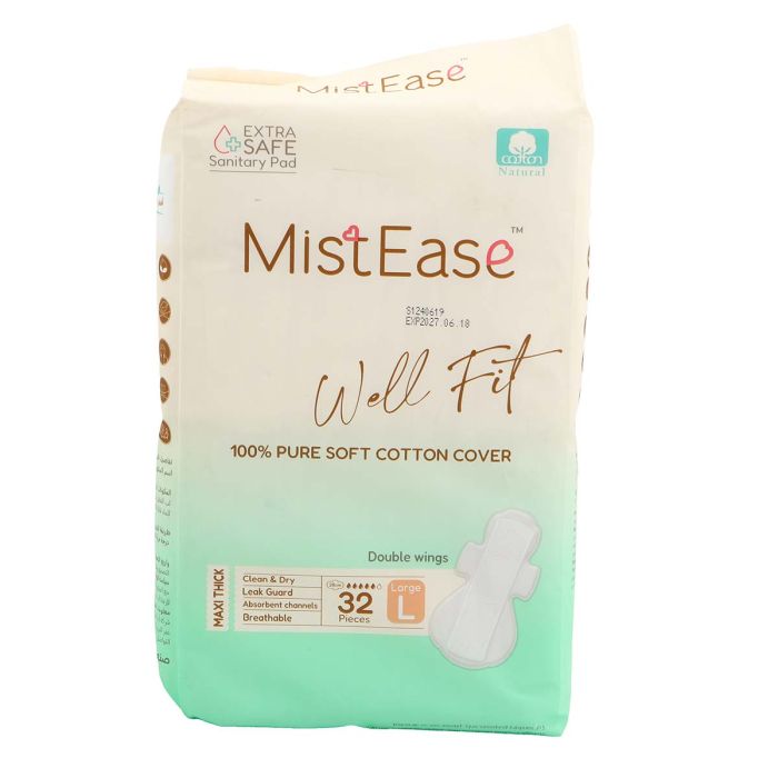 Mist Easy Well Fit Panty Liners Double Wings Large 32 Pieces Pack | Personal Care | Feminine Care | Feminine Pads
