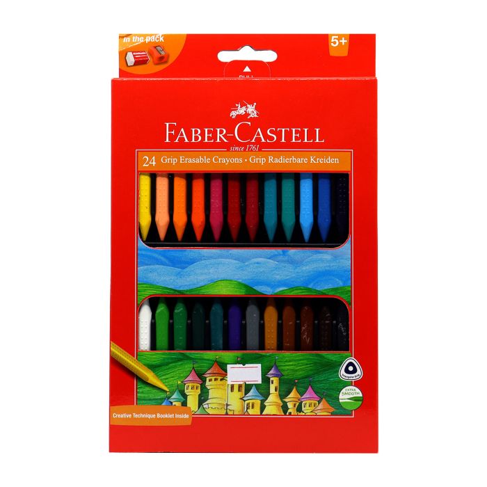 Grip Erasable Crayons 90 Mm 24 Pcs | Office & School Supplies | Arts & Crafts