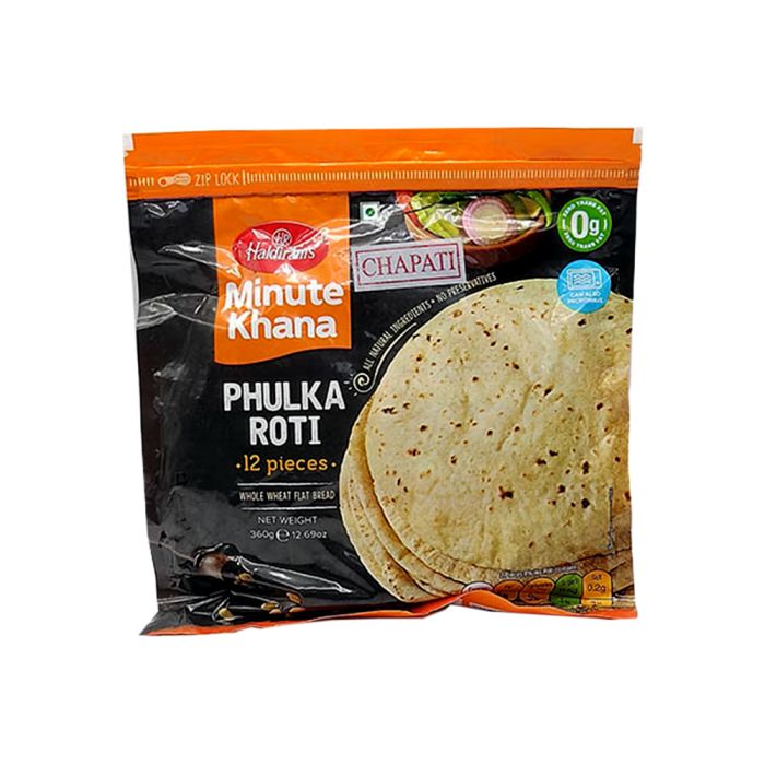 Haldiram's Minute Khana Phulka Roti 360g | Frozen Food | Frozen Ready Meals | Prepared Meals