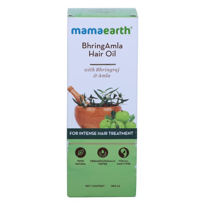 Mama Earth Bhringraj Amla Hair Oil 250ml | Personal Care | Hair Care | Hair Masks & Oil
