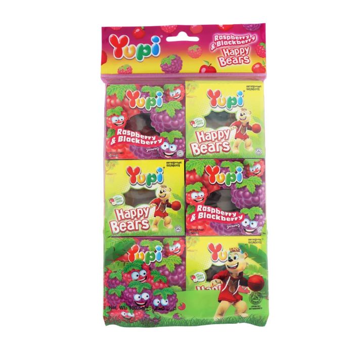 Yupi Raspberry & Blackberry Happy Bears 100g | Snacks & Candy | Candies & Gums | Soft Candy