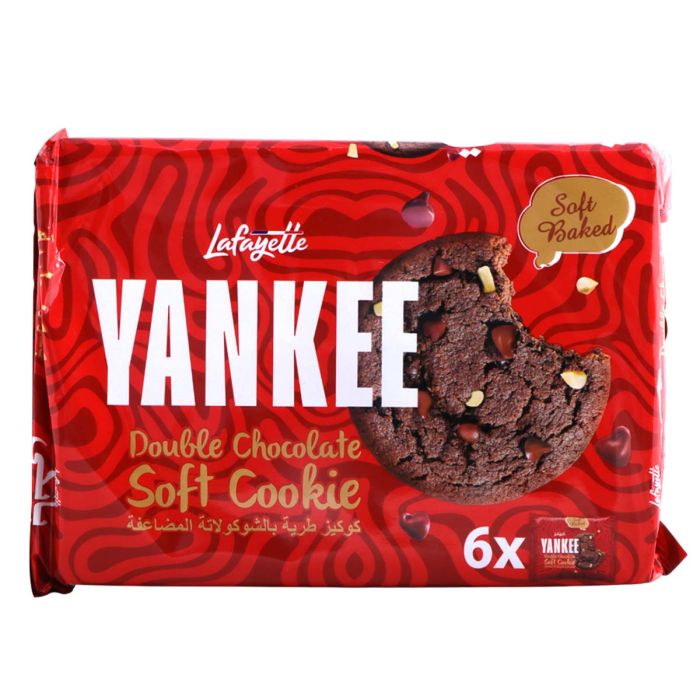 Lafayette Yankee Double Chocolate Soft Cookies 6x40g | مخبز | مخبوزات حلوة | كوكيز وبراونيز