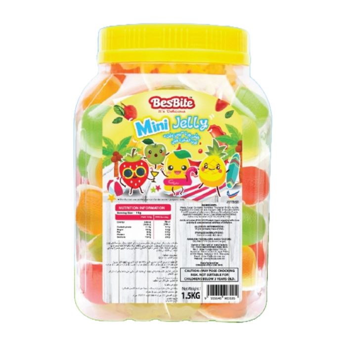 Besbite Mini Jelly Jar 1200g | الوجبات الخفيفة والحلوى | الحلوى والعلكة | حلوى ناعمة