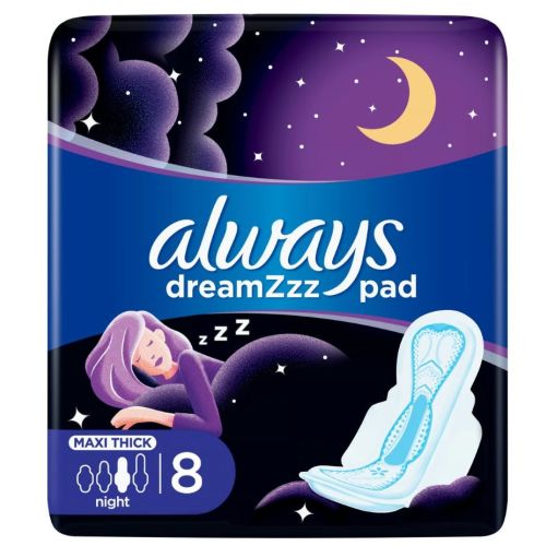 Always Night Thick Night Women Sanitary Pads 8 Pcs 