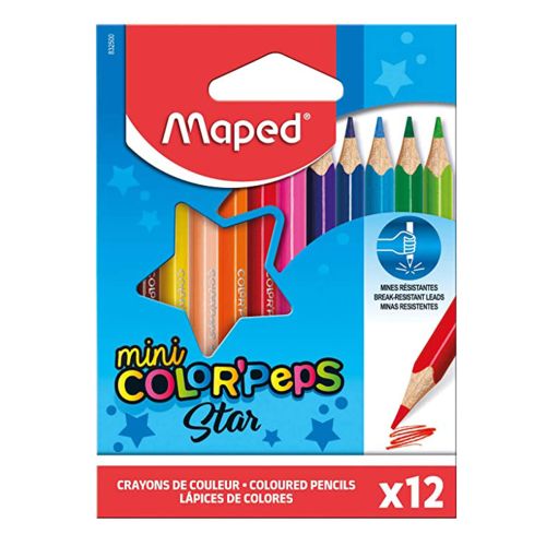 Maped Color Peps Pencils Mini Star 12 Pieces