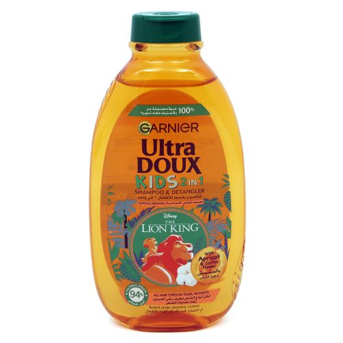 Garnier Ultra Doux Kids 2 In 1 Shampoo & Detangler With Apricot & Cotton Flower 400ml