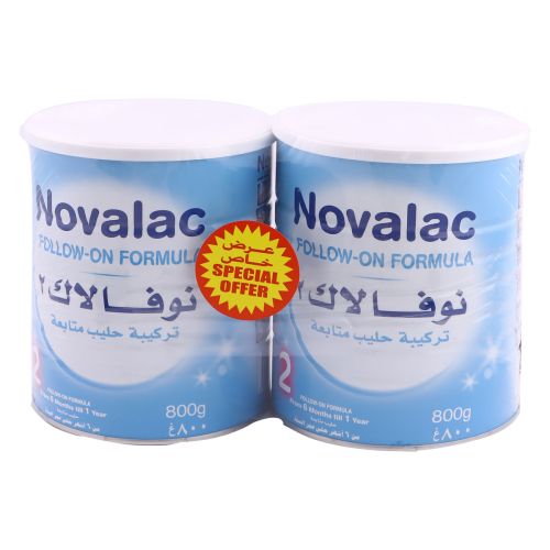 Novalac 2 Follow On Formula Baby Milk Powder 2x800g