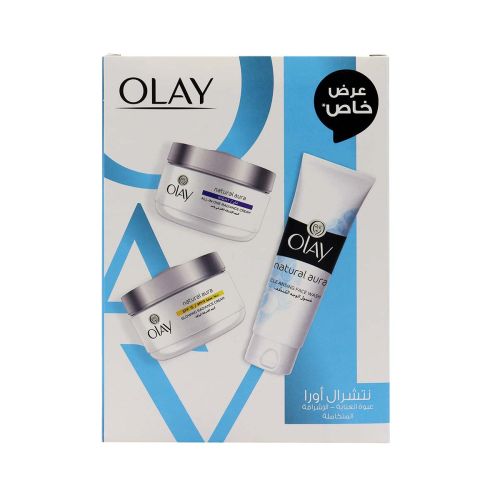 Olay Natural Aura White Face Wash Regiment Pack