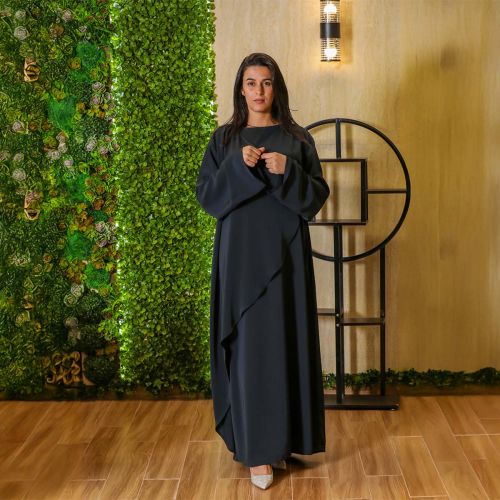 Islamic Abaya Black T035 A