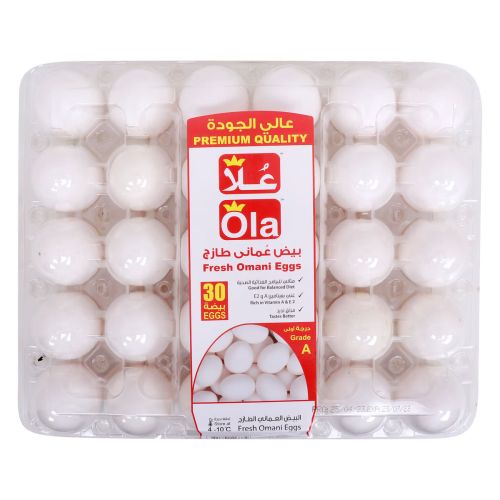 Ola Fresh Omani White Eggs Large 30 pcs
