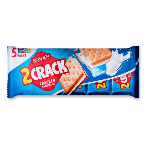 Roshen Cracker Sandwich Milk Vanilla 235g