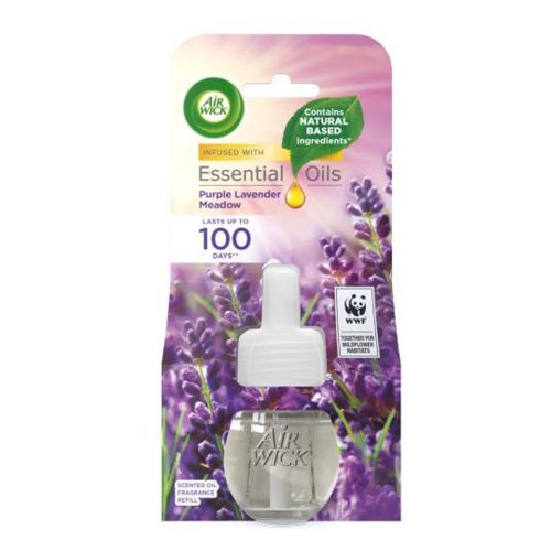 Air Wick Essential Oils Purple Lavender Meadow Scented Oil Refill 19ml