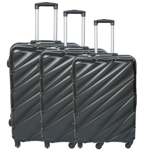 Trolley Bag Hard Plain 3 Piece Set