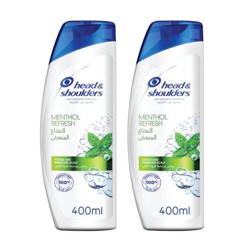 Head & Shoulders Anti-Dandruff Shampoo (Menthol Refresh) - 2x400ml