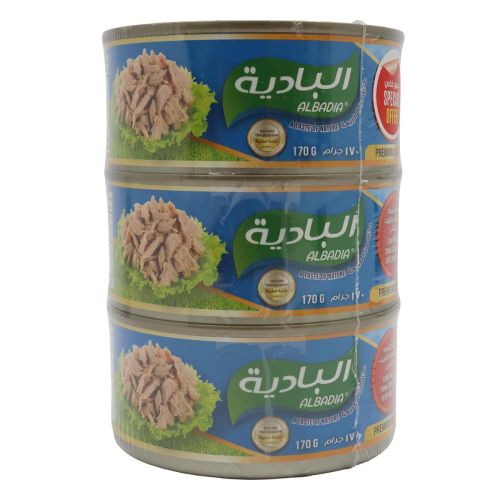 Al Badia Light Meat Tuna in Vegetable Oil 3X170g
