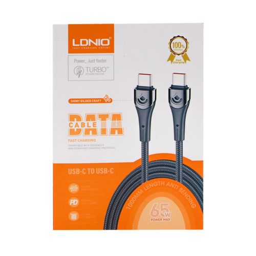 Ldnio كابل بيانات للشحن السريع من USB C إلى USB C