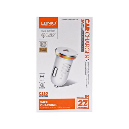 Ldnio Car Adapter with Cable Type C