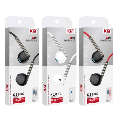 KM Immersive Earphone Type C 1 Piece Assorted K103C