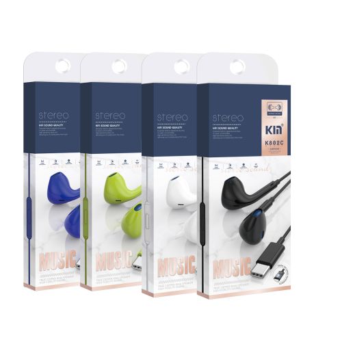 KM Hifi Stereo Sound Earphone Type C 1 Piece Assorted K802C