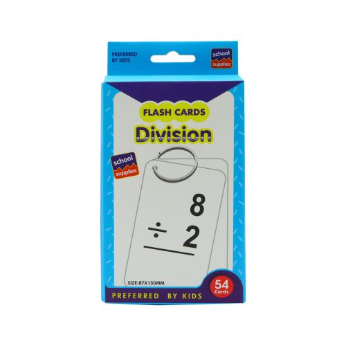Division Flash Cards 54 Cards