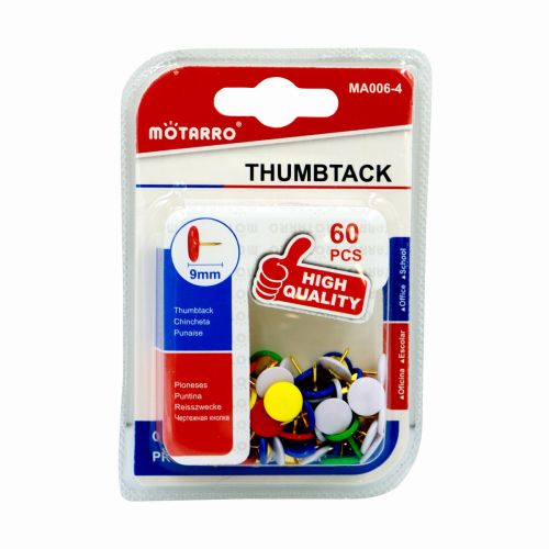 Motarro Thumbtack Pin 60 Piece 9Mm
