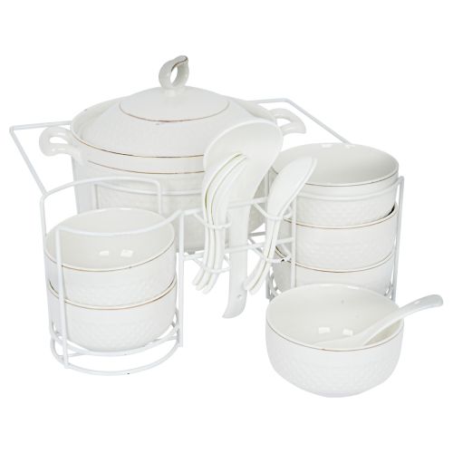 Ceramic Soup Bowl Set 15 Pieces
