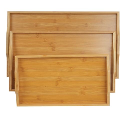 Wooden Rectangle Tray 3 pieces