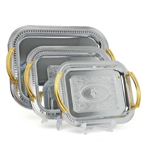 Stainless Steel Tray 3 pieces set