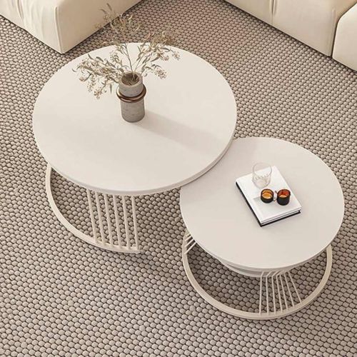 Tea Table Glass Set Round BZ-2114-B-721-WH