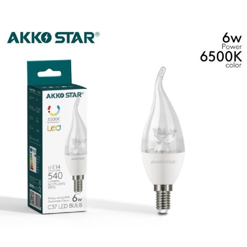 Akko Star C37 Led Bulb 6watts