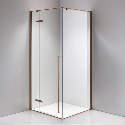 High Class Enclosure Sq Gold 100x100 (Shower Tray Not Included)