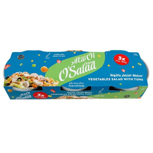 Orima O'salad Vegetables Salad With Tuna 3x180g