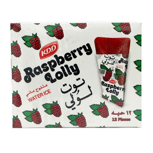 KDD Raspberry Lolly Water Ice 12x62.5ml