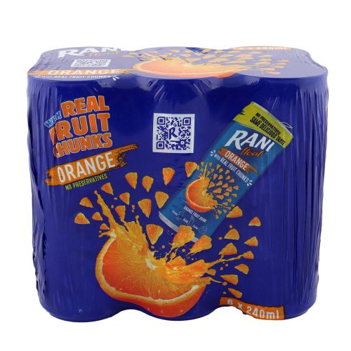 Rani Float Orange Fruit Juice With Real Fruit Pieces Inside 6X240ml